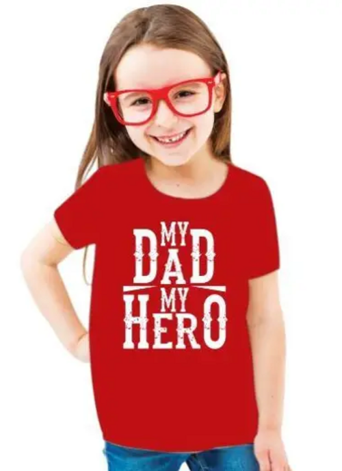 Red 100% Cotton Tshirt For Boys and Girls