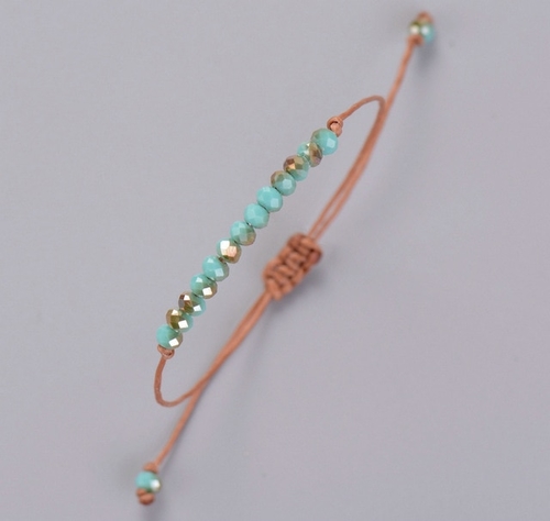 Simple Bracelet Handmade Boho Half Plating Crystal