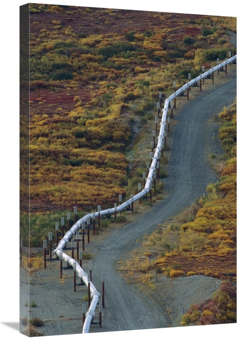 Global Gallery GCS-452843-2030-142 20 x 30 in. Aerial VIew of Oil Pipe