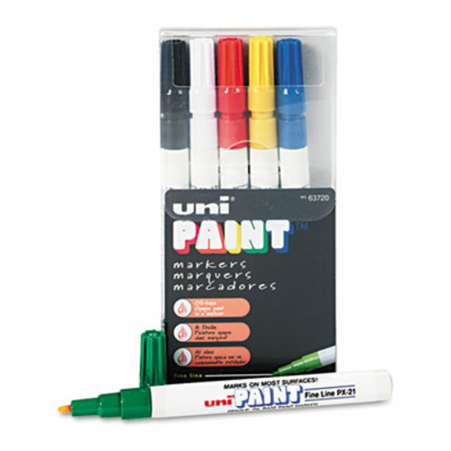 Sanford Ink 63720 uni-Paint Markers- Fine Point- Assorted- 6-Set