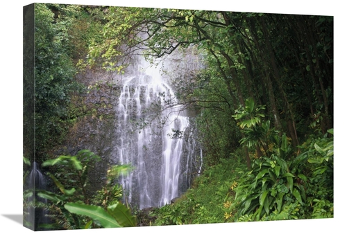 Global Gallery GCS-396122-1824-142 18 x 24 in. Waterfall Along Hana Co