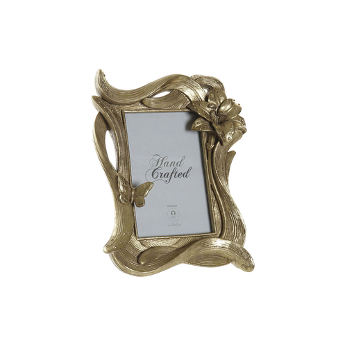 Photo frame DKD Home Decor Resin Golden Flower 18,5 x 3,5 x 23 cm