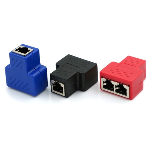 RJ45 Splitter Adapter 1 To 2 Dual LAN Ethernet