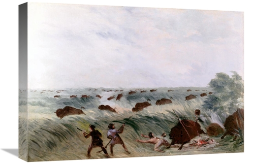 Global Gallery GCS-277029-22-142 22 in. Hunting Buffalo Art Print - Ge