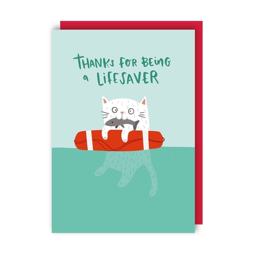 Lifesaver Cat Thank You Card (Pack of 6)