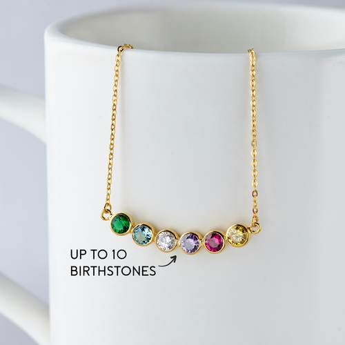 Children Birthstone Necklace, Nana Necklace Birthstone,Grandma Jewelry