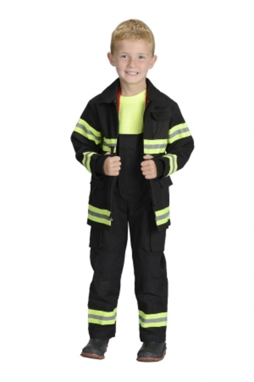 Aeromax FB-LA-18M Junior Fire Fighter 18 Month Los Angeles Suit - Blac