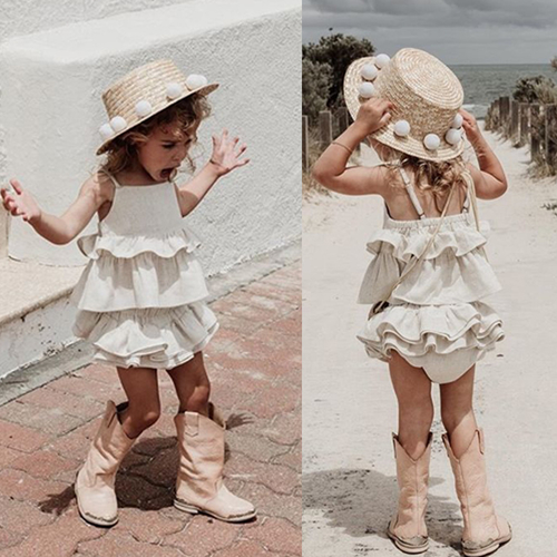 Fashion Boho baby girl Set Infant Baby Kid Girl