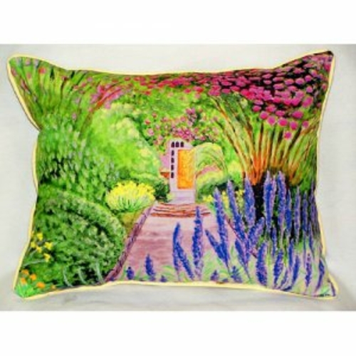 Betsy Drake ZP119 Garden Door Indoor & Outdoor Throw Pillow- 20 x 24 i