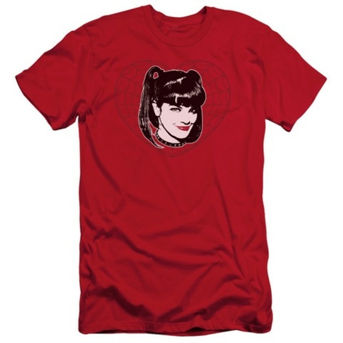 Trevco Ncis-Abby Heart - Short Sleeve Adult 30-1 Tee - Red- Extra Larg