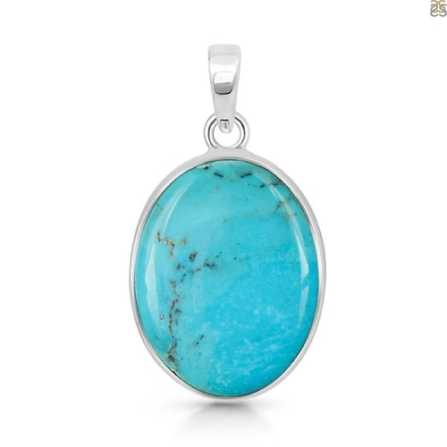 Turquoise Pendant Round Design Artificial