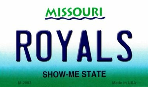 Smart Blonde M-2093 3.5 x 2 in. Royals Missouri State License Plate Ma