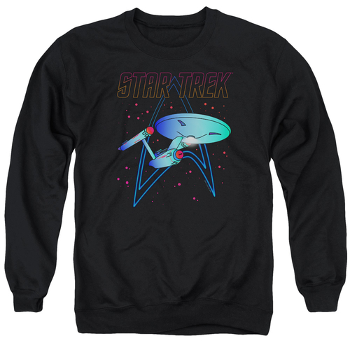 Trevco CBS2376-AS-6 Star Trek & Neon Trek Long Sleeve Adult Crewneck S