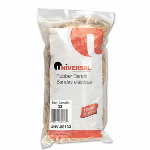 Universal 00133 Rubber Bands- Size 33- 3-1/2 x 1/8- 630 Bands/1lb Pack
