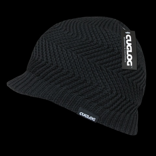 Decky K011-BLK Elbert Zig Zag Pattern Jeep Cap- Black