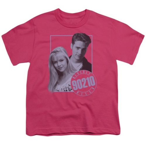 Trevco 90210-Brandon & Kelly - Short Sleeve Youth 18-1 Tee - Hot Pink&