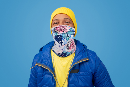 Neck Gaiter/Balaclava/Magic Scarf & Face Mask (Unicorn (flower)