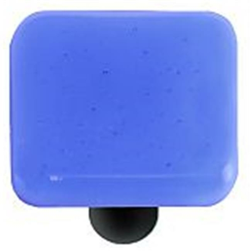 Hot Knobs HK1028-KB Light Sky Blue Square Glass Cabinet Knob - Black P