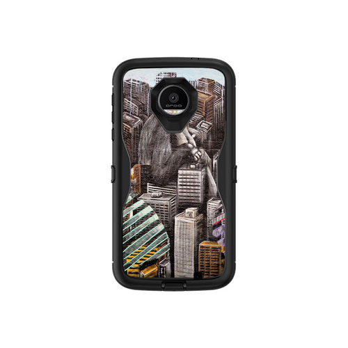 MightySkins MOZDED-Big City Monkey Skin for Otterbox Moto Z Force Droi