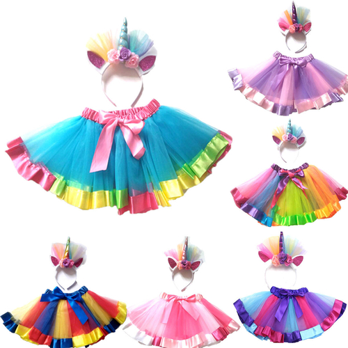 New Kid Baby Girls Rainbow Tutu Skirt Unicorn