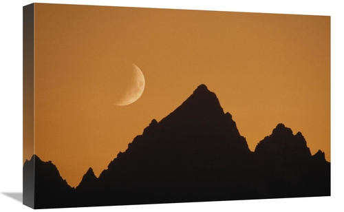 Global Gallery GCS-452838-1624-142 16 x 24 in. Moon Over Rocky Mountai