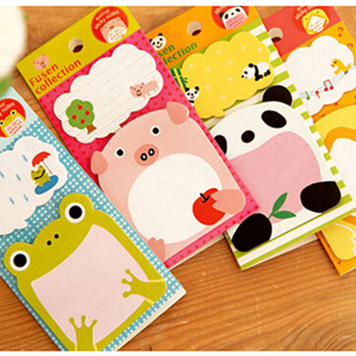 1Pcs Cartoon Animal Sticky Notes Creative Post