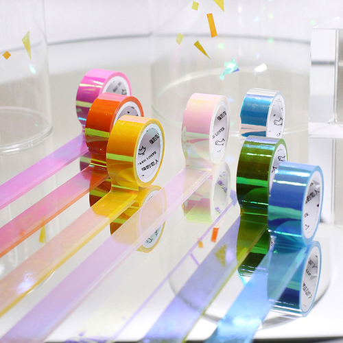 Glitter Rainbow Laser Washi Tape Stationery