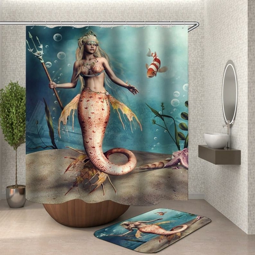 Dangerous Mermaid Shower Curtain