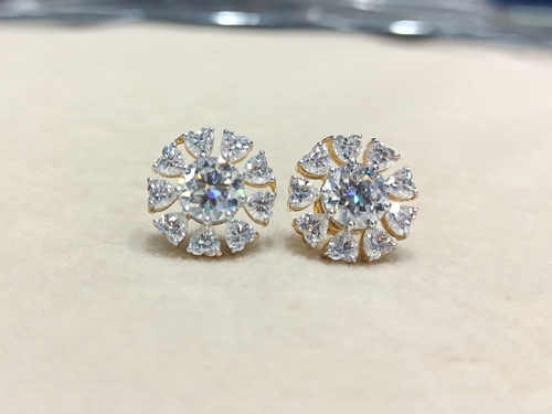 Moissanite Round & Heart Shape Earring – WE00106