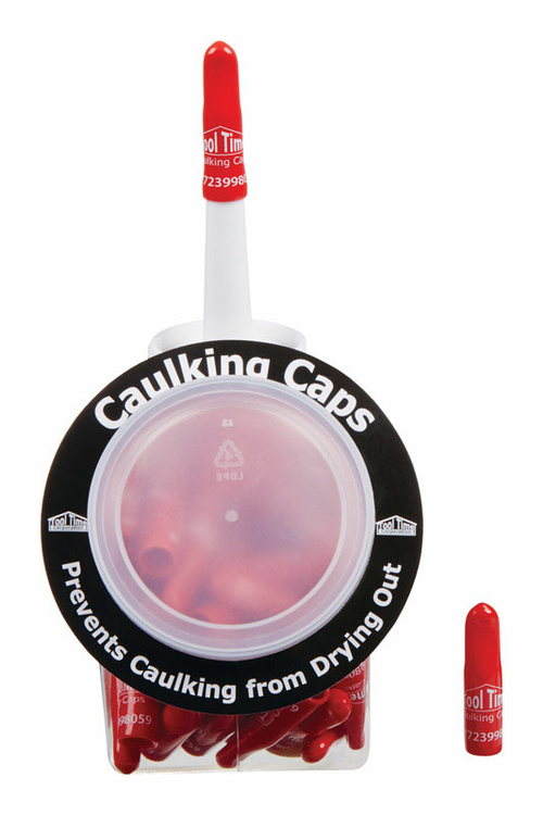 Tool Time CC001 Caulking Cap Vinyl - Red- pack of 75