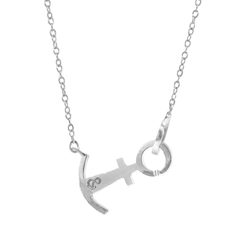 Tourists Anchor Link Paradise Silver Necklace