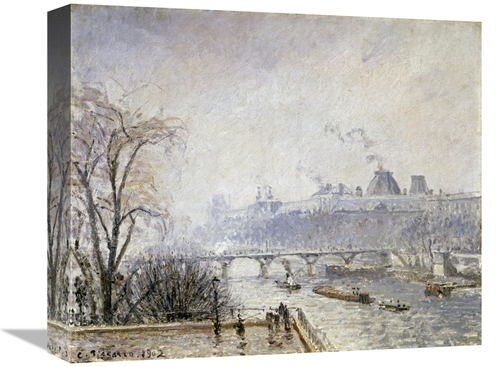 Global Gallery GCS-267018-16-142 16 in. The Louvre & the Seine from th