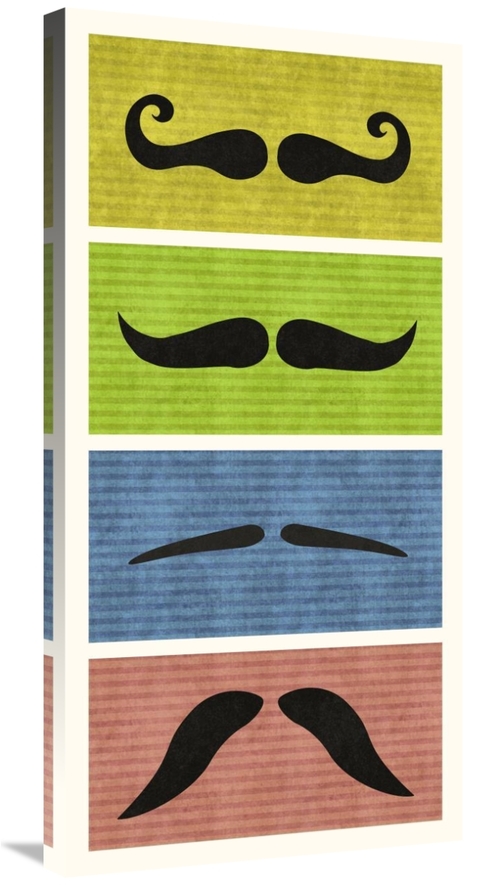 Global Gallery GCS-398816-1836-142 18 x 36 in. Mustache - Stacked Art 