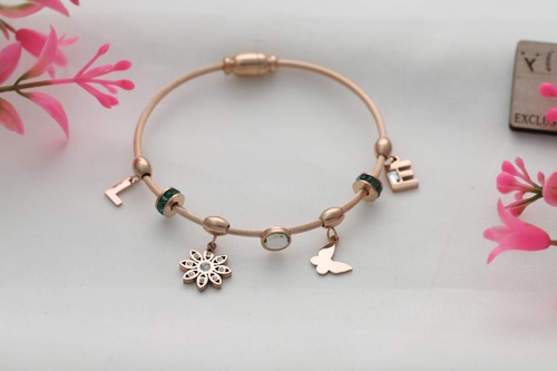 Brass Bracelets for Women Rose Gold