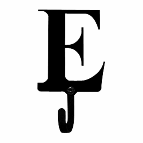 Wrought Iron Letter E Wall Hook Small