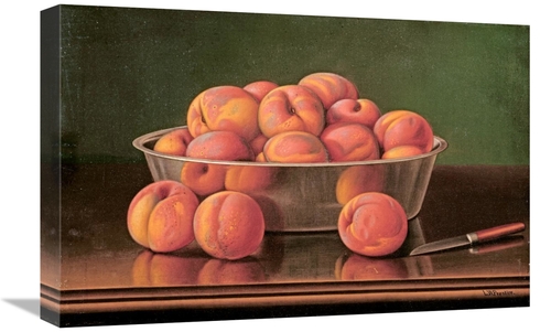 Global Gallery GCS-268420-22-142 22 in. Still Life of Peaches in a Sil