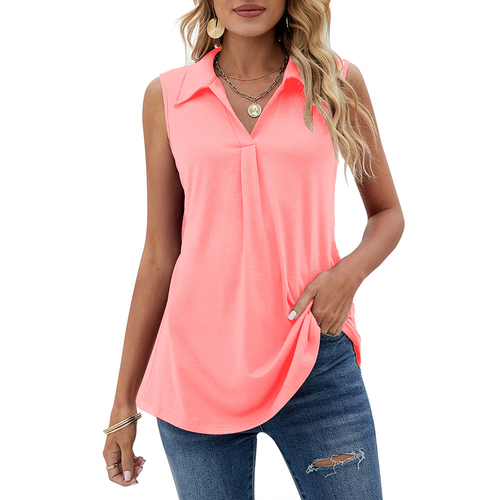 Mothers Day Gifts -Womens Summer Tank Loose Fit Causal Polo Shirts