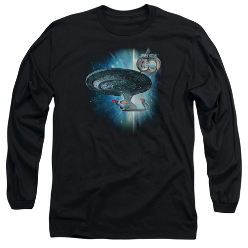 Trevco CBS2246-AL-6 Star Trek & Ship 30 Adult 18-1 Long Sleeve T-Shirt