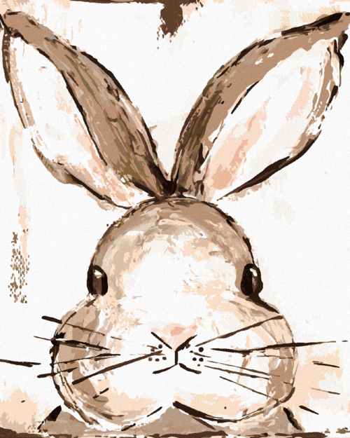 Paint by Numbers - RABBIT WHITE BACKGROUND (HALEY BUSH)