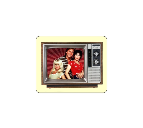 Three's Company  Retro TV Show Celebrities Mouse Pad