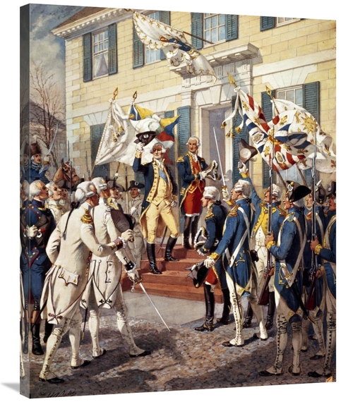 Global Gallery GCS-279025-36-142 36 in. Washington Visiting Rochambeau