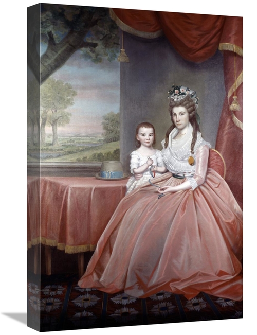 Global Gallery GCS-277460-22-142 22 in. Mrs. Elijah Boardman & Her Son