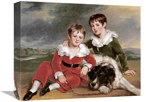 Global Gallery GCS-268454-16-142 16 in. Portrait of Two Boys Art Print