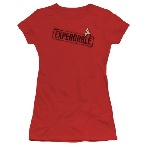 Star Trek-Expendable - Short Sleeve Junior Sheer Tee - Red, 2X