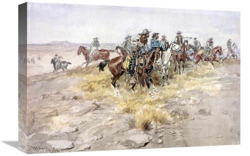 Global Gallery GCS-279972-22-142 22 in. Cowboys Art Print - Charles M.