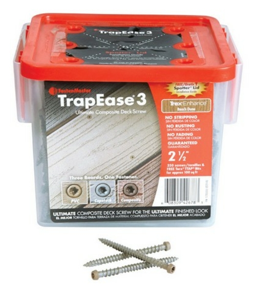 Fastenmaster FMTR3212350ENBD 2.5 in. Tan Composite Deck Screw  350 Pie