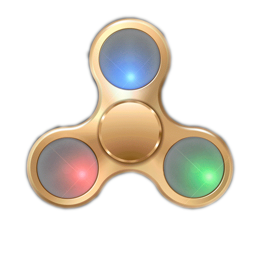 Blinkee GOLDMTLSPINNER Gold Metallic LED EDC Fidget Spinner