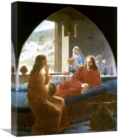 Global Gallery GCS-277259-22-142 22 in. Jesus with Mary & Martha Art P