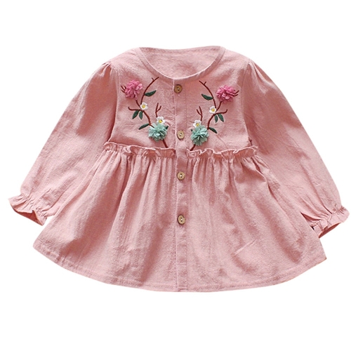 Toddler Kid Baby Girl Dress Long Sleeve