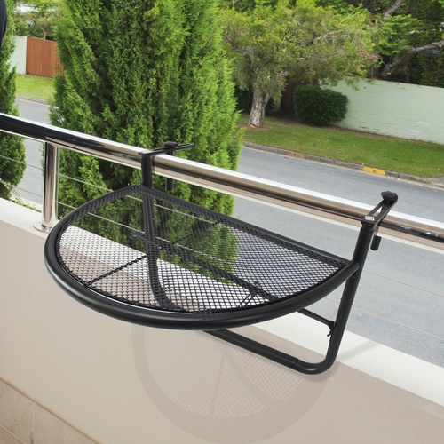 Outsunny Adjustable Balcony Hanging Rail Table Serving Table